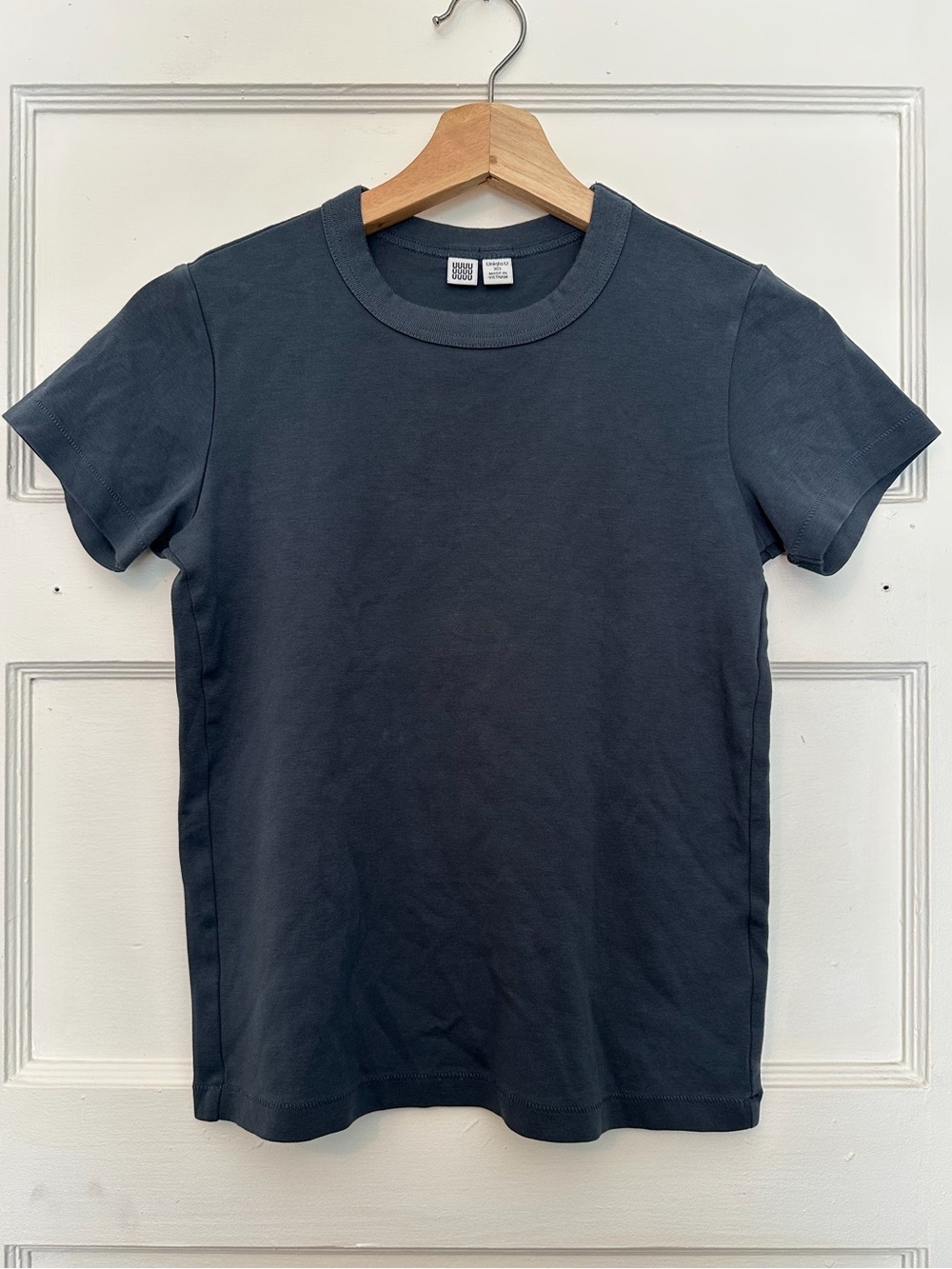 Uniqlo U Crew Neck Short-Sleeve Grey Blue T-Shirt